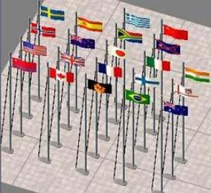 ITS - One World Week Flag Props